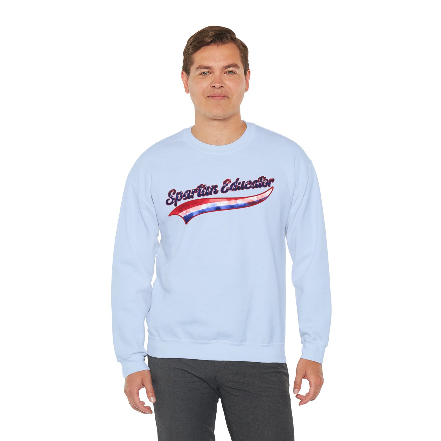 Spartan Educator Patriotic Design Gildan Sweatshirt