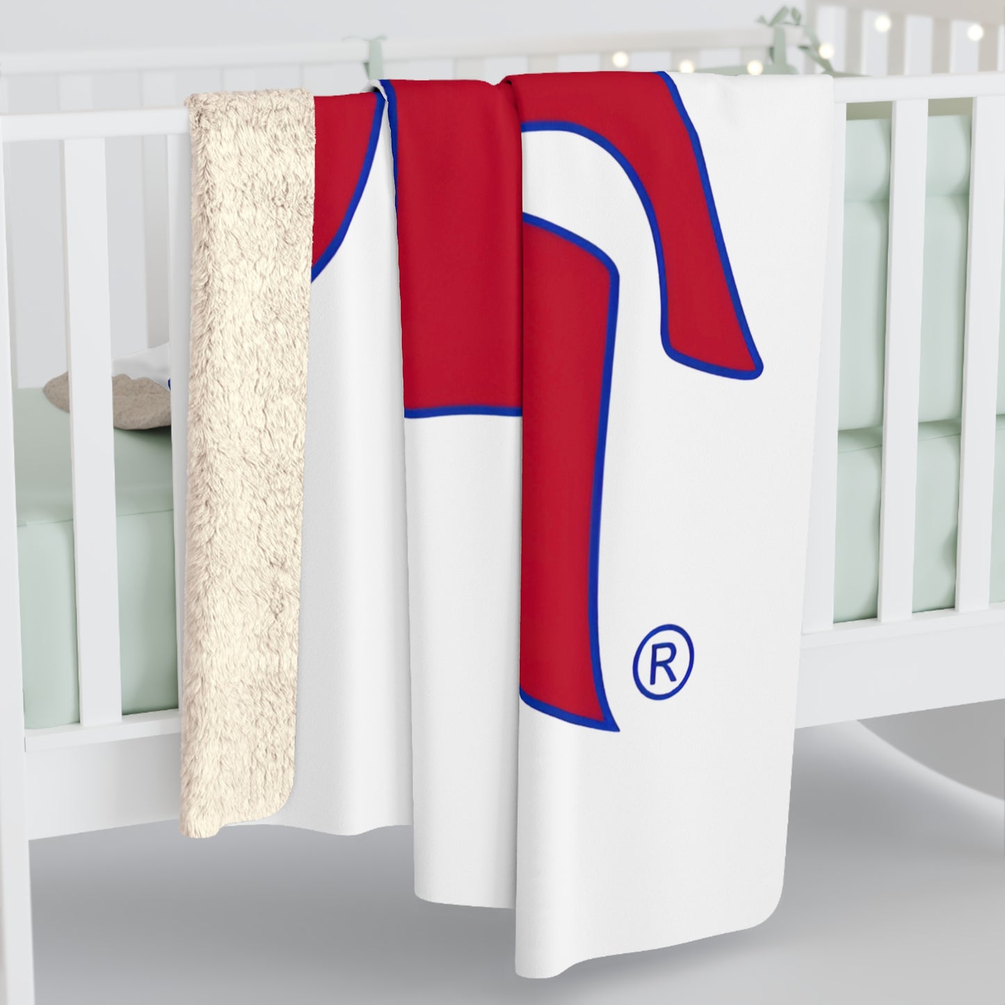 Spartan Red Logo Comfy Sherpa Fleece Blanket