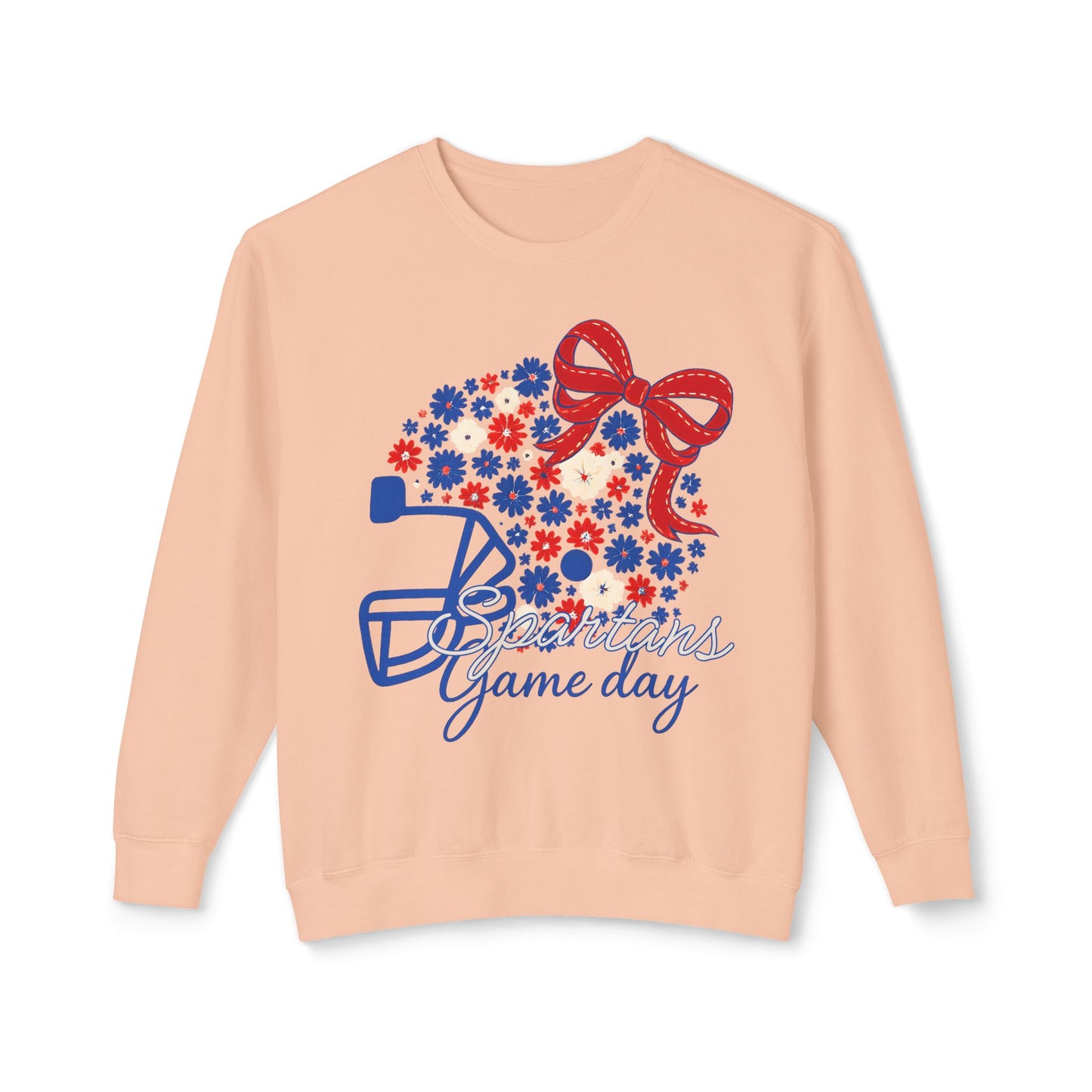 Spartans Floral Helmet Premium Comfort Colors Sweatshirt