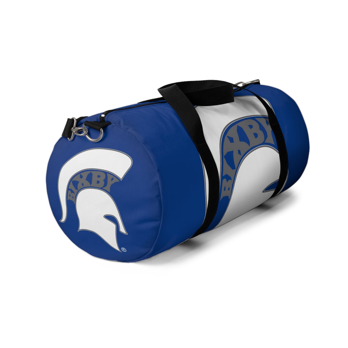 Spartan White Logo Athletic Duffel Bag