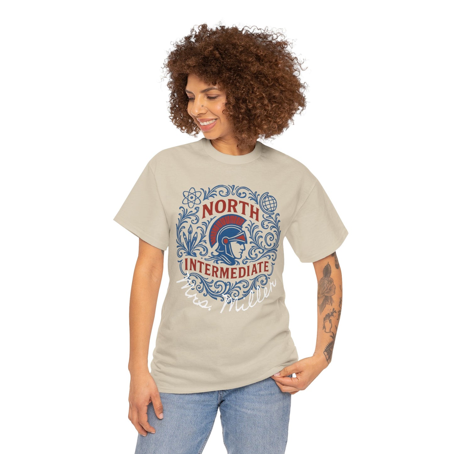 Floral Bixby North Intermediate Spartan Gildan Tee