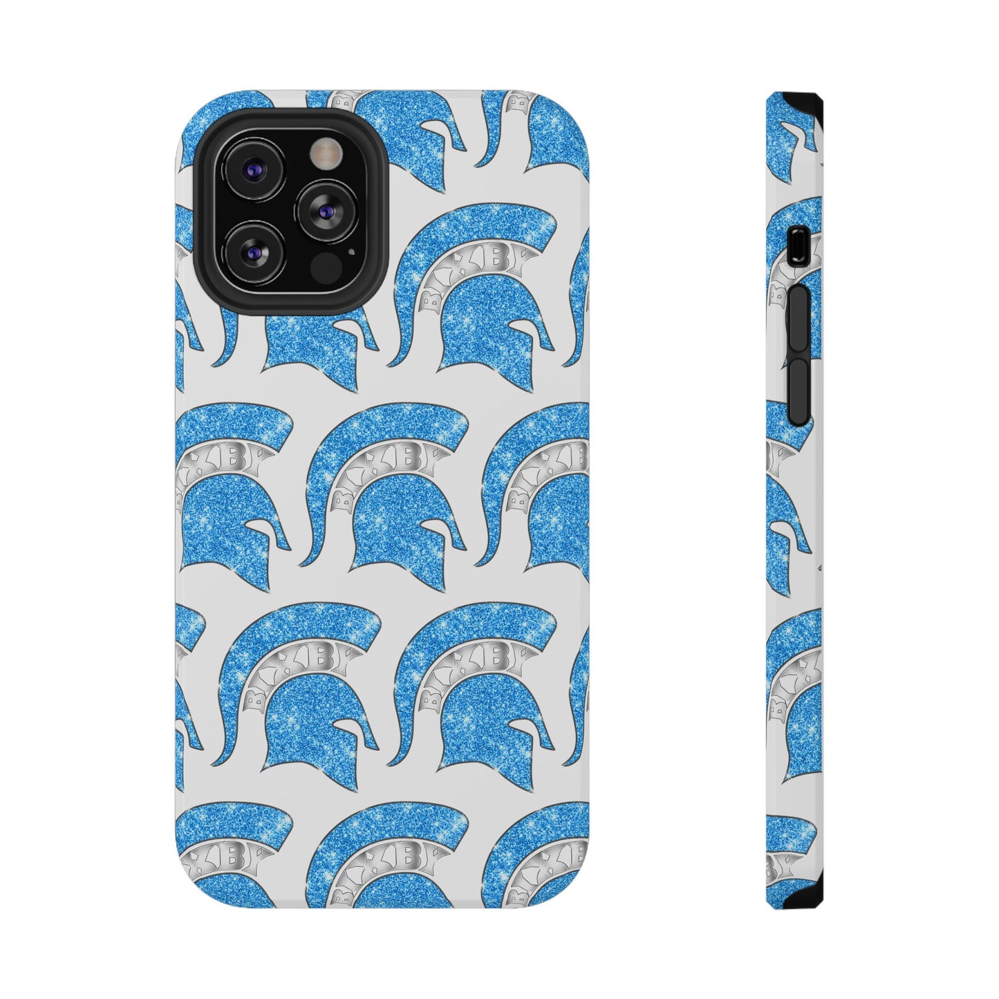 Bixby Spartan Blue Bling Logo Impact Resistant iPhone Case