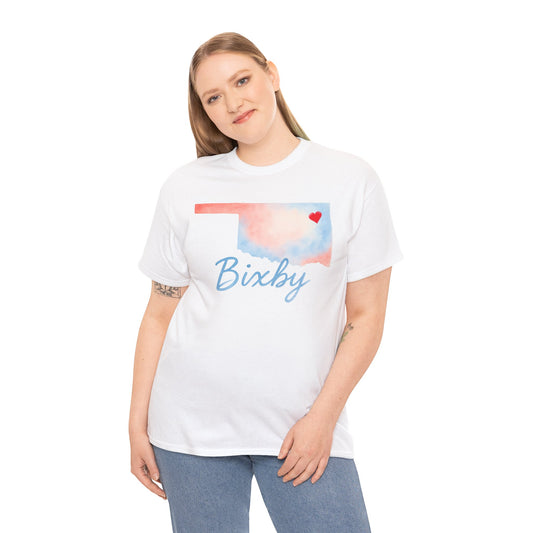 Bixby OK Heart Watercolor Gildan Tee