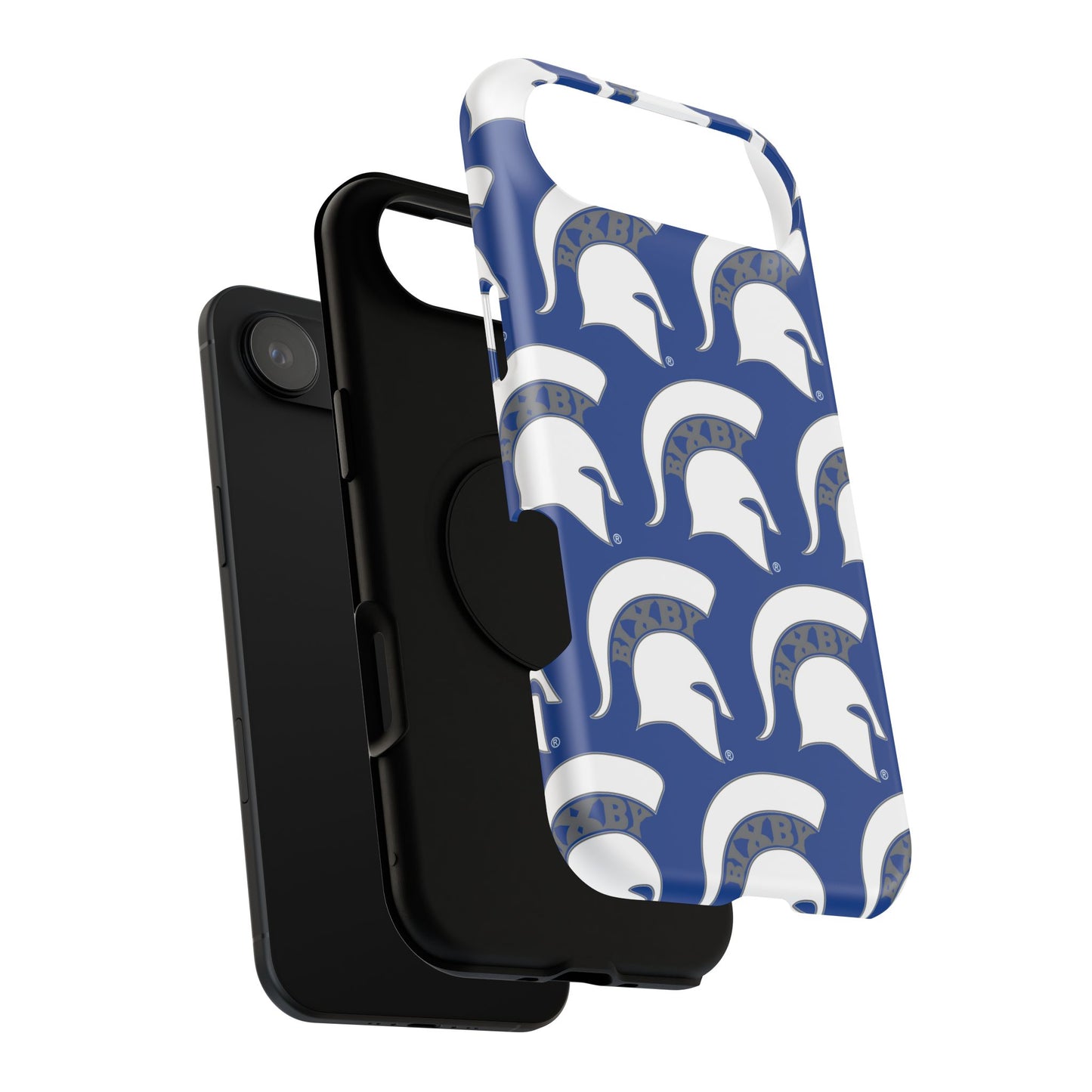 Bixby Spartan White Logo Impact Resistant iPhone Case