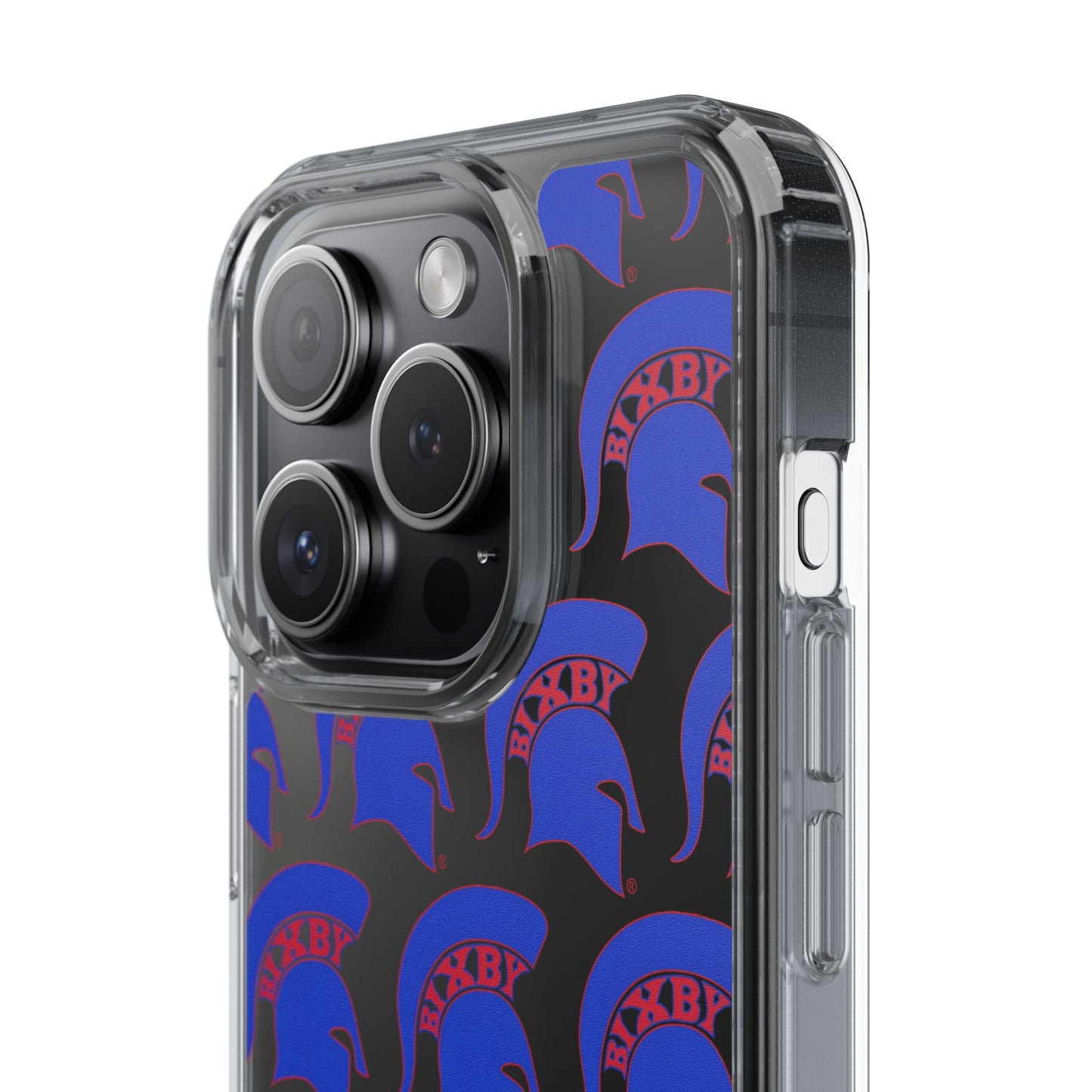 Spartan Blue Logo Clear Apple Phone Case