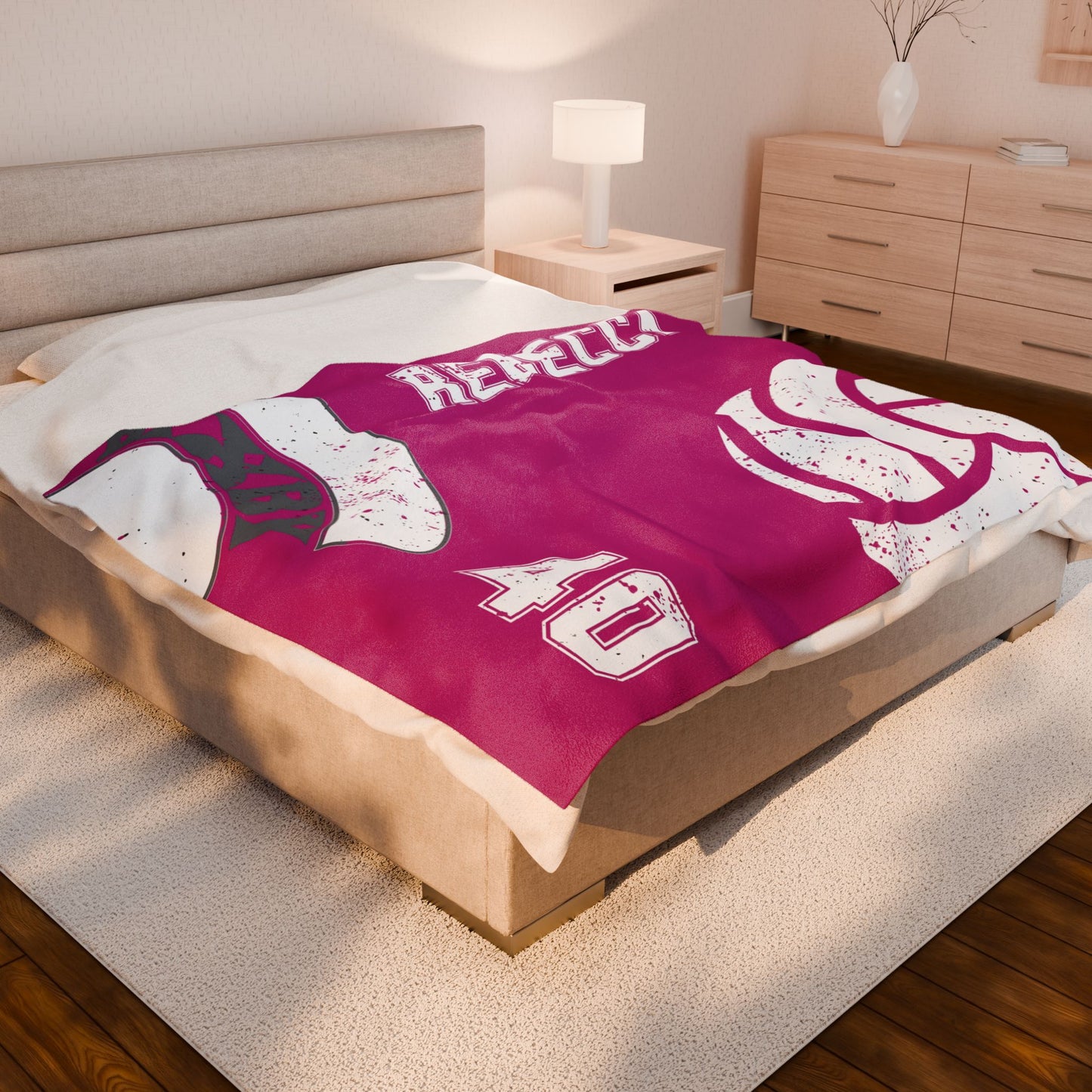 Spartan Volleyball Velveteen Plush Blanket - Customized