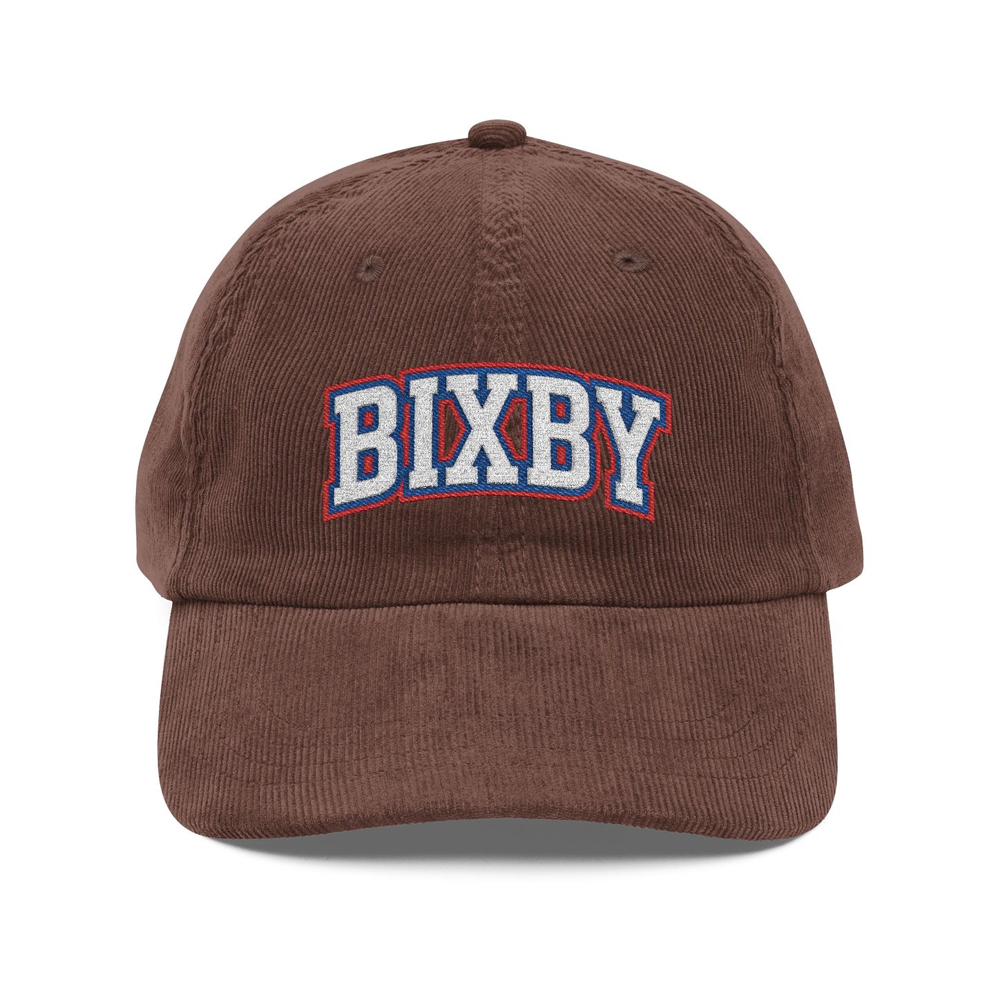 Bixby Athletic Letter Embroidered Corduroy Ballcap