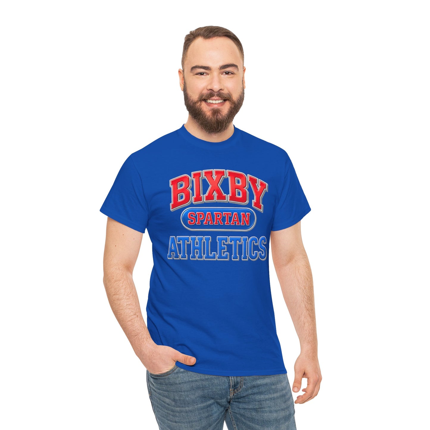 Bixby Spartan Athletics Metallic Gildan Tee