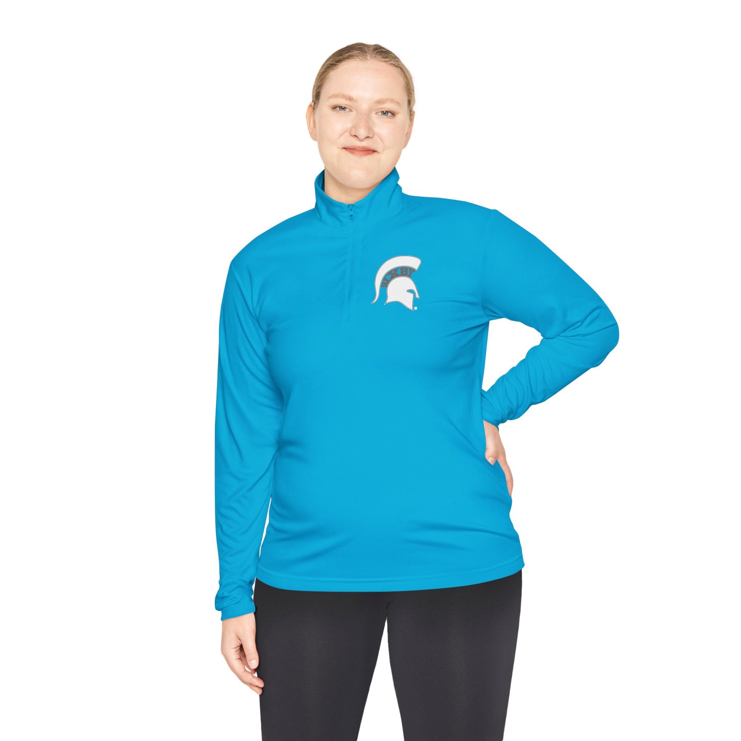 Spartan White Logo Quarter-Zip Pullover