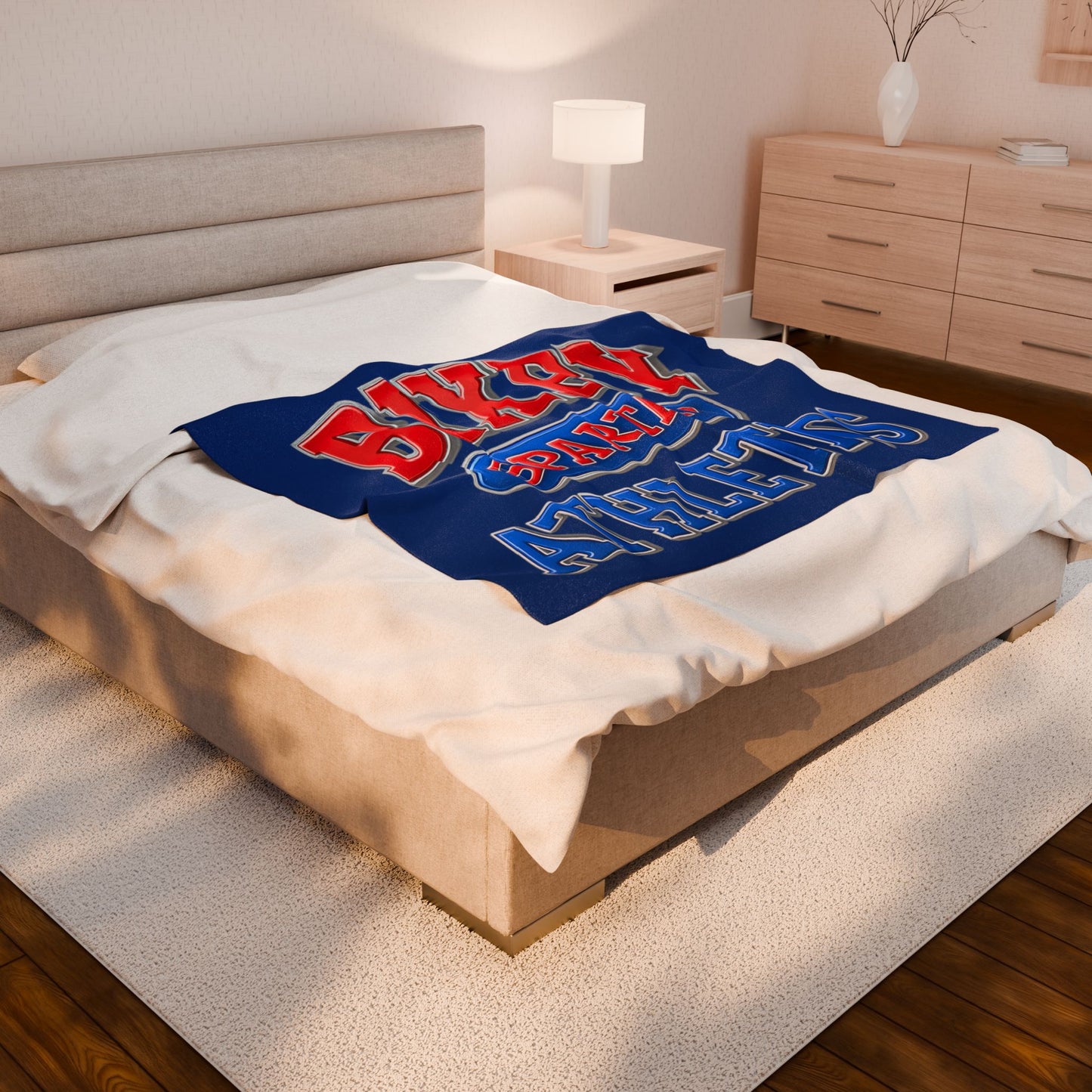 Bixby Spartan Athletics Velveteen Plush Blanket