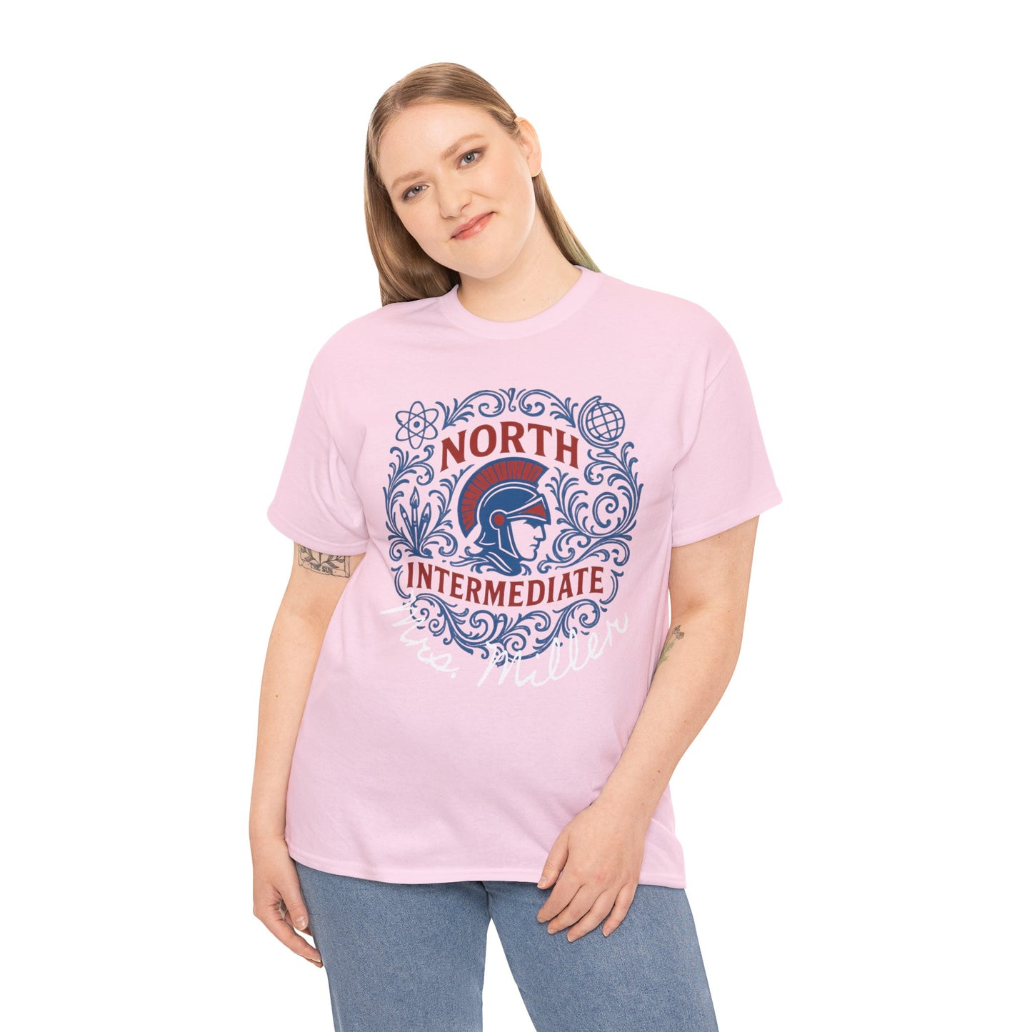 Floral Bixby North Intermediate Spartan Gildan Tee