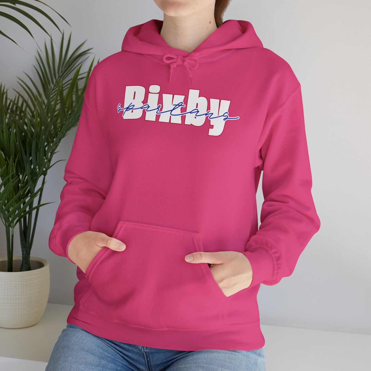 Bixby Spartans Cursive Gildan Hoodie