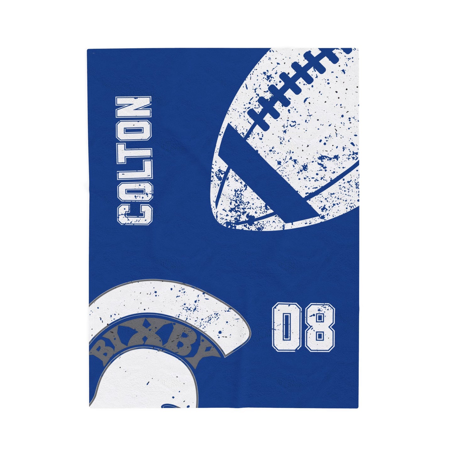 Spartan Football Velveteen Plush Blanket - Customized