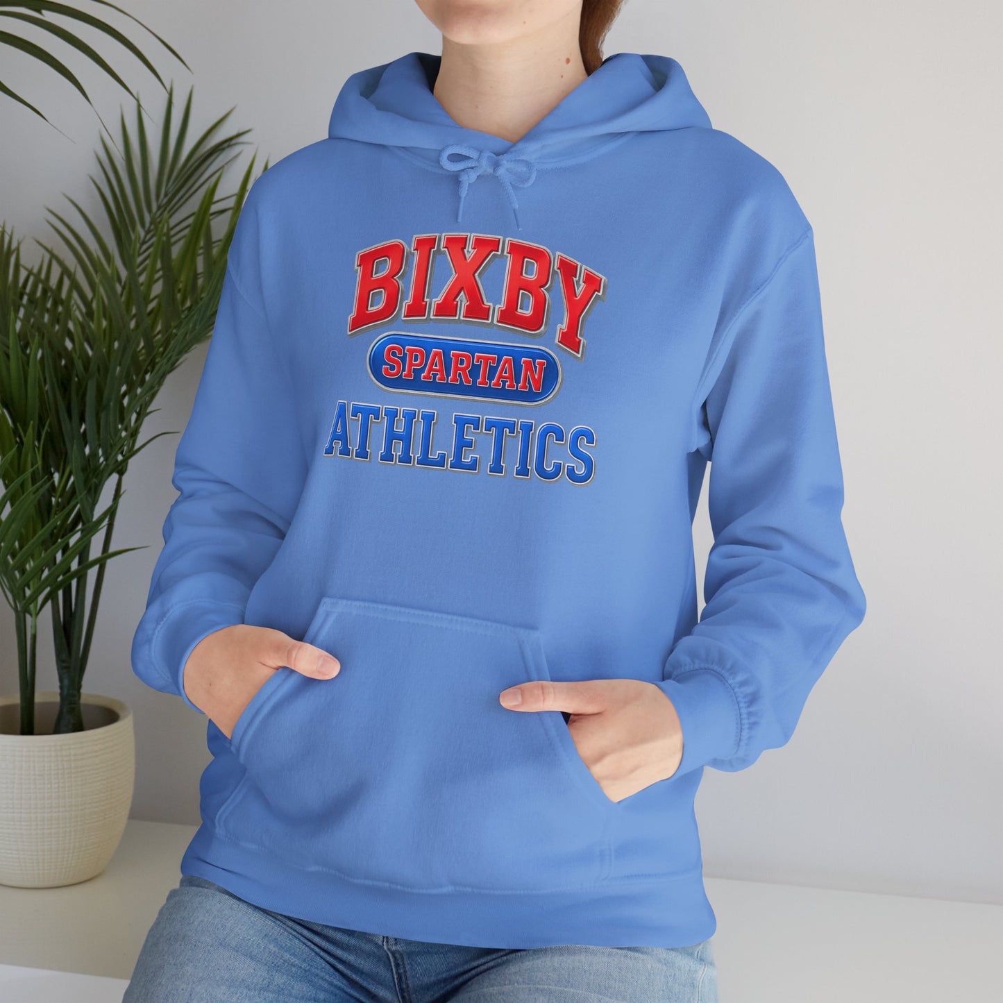 Bixby Spartan Athletics Metallic Gildan Hoodie