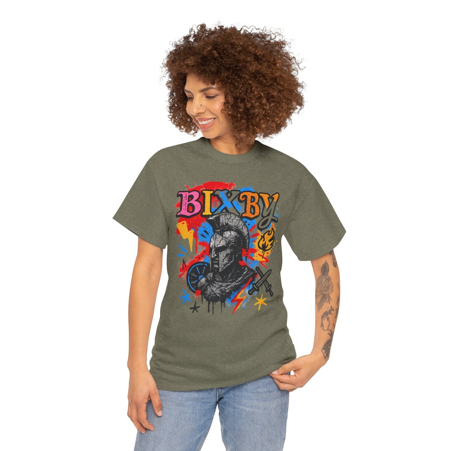 Bixby Spartan Graffiti Chaos Gildan Tee