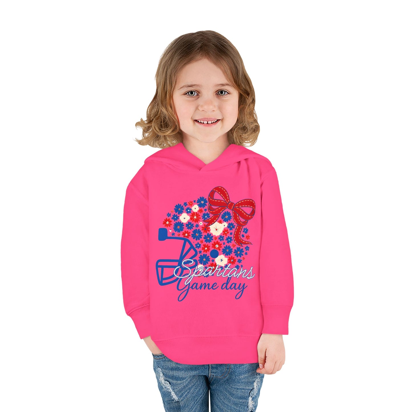 Bixby Spartans Floral Gameday Helmet Toddler Rabbit Skins Hoodie
