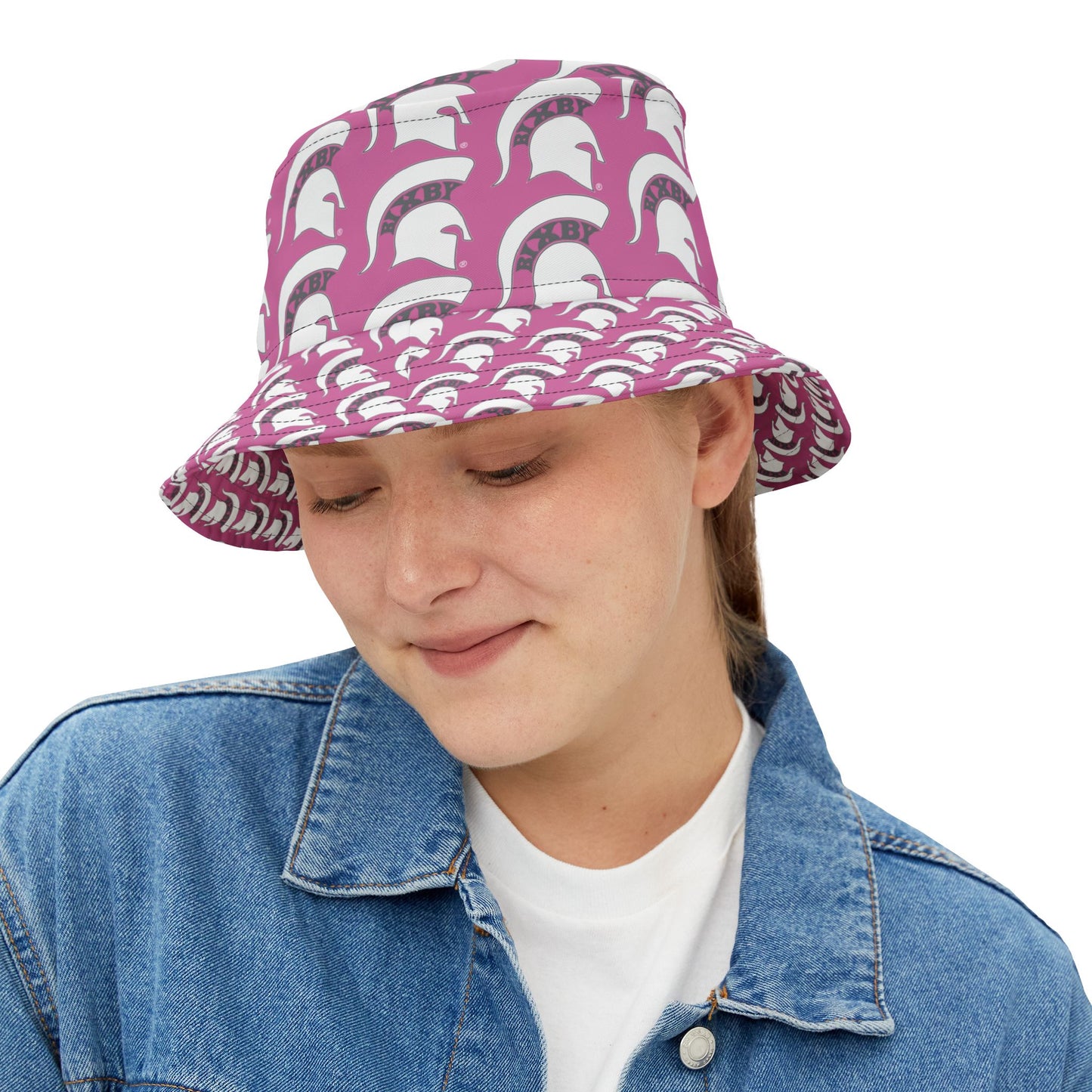 Spartan White Logo Bucket Hat