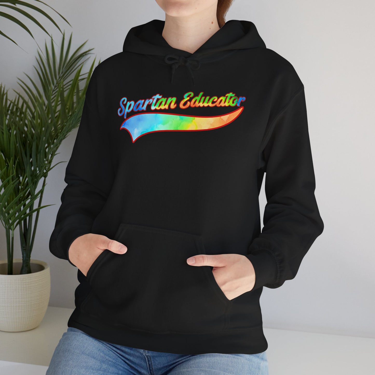 Spartan Educator Tie-Dye Design Gildan Hoodie