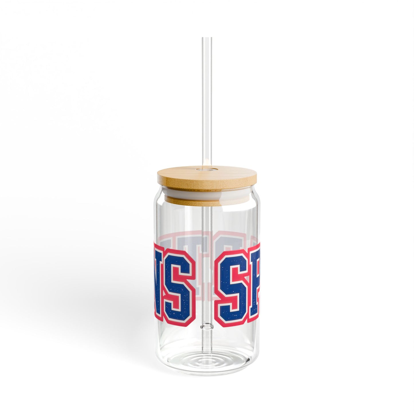 Spartan Distressed Letter Sipper Glass, 16oz