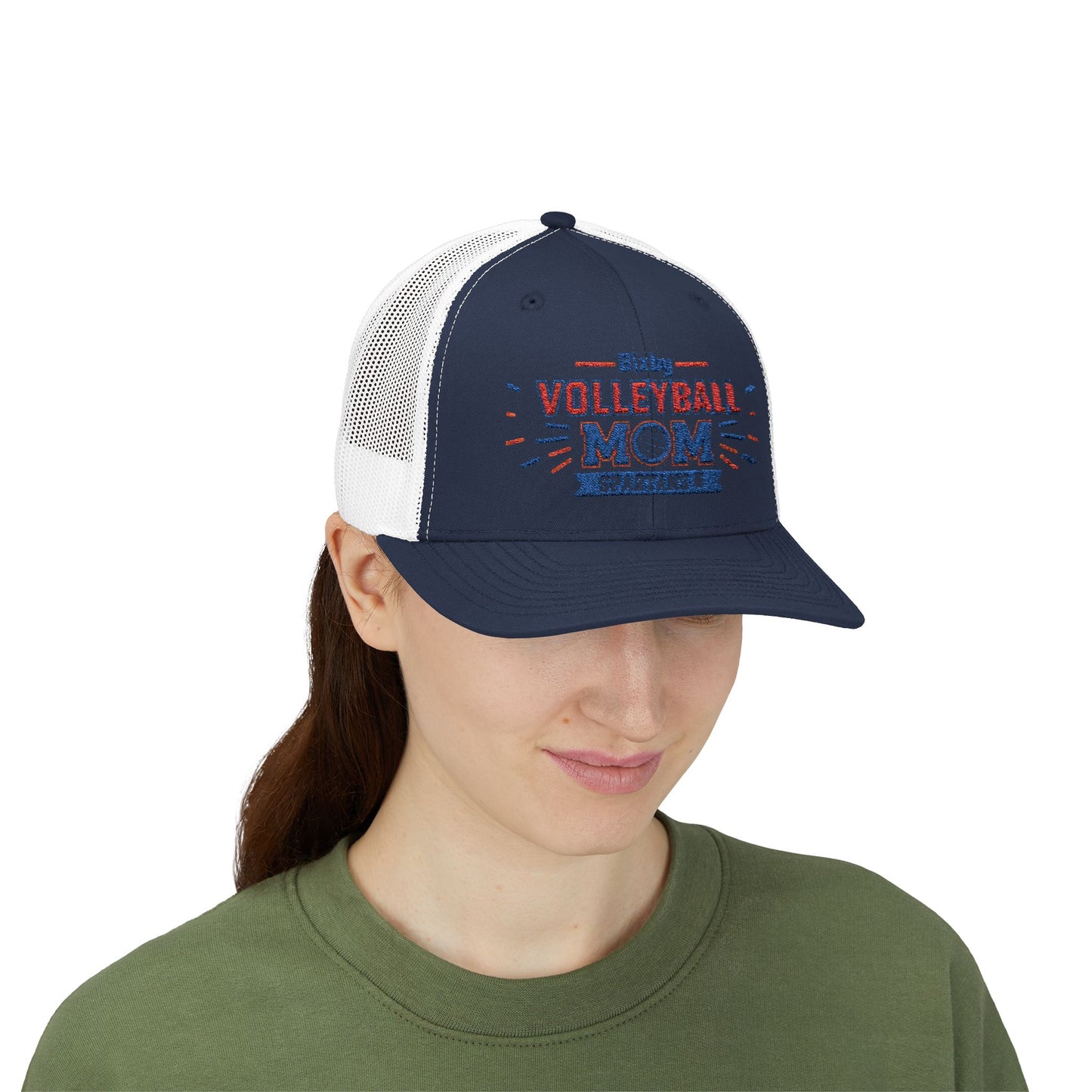Spartan Volleyball Mom Trucker Snapback