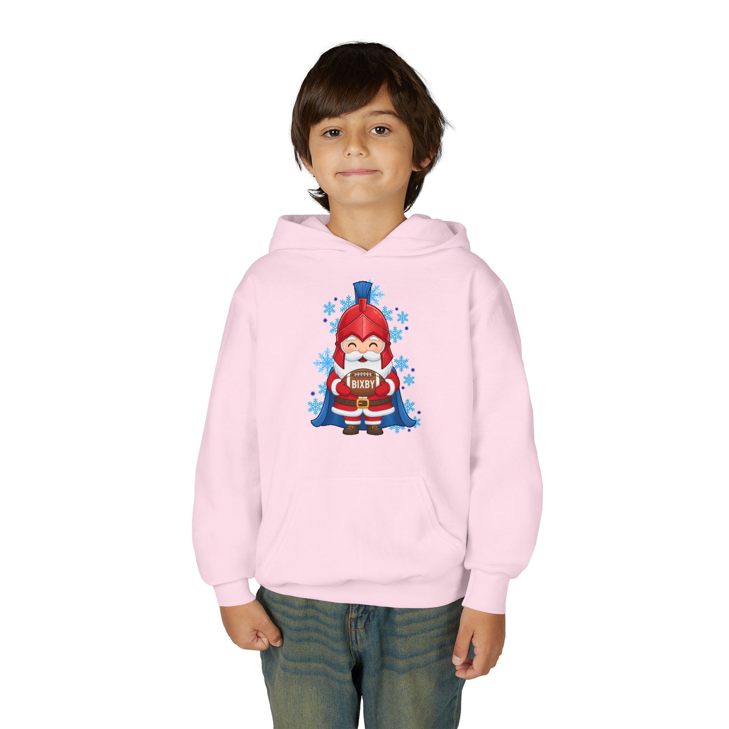 Spartan Football Santa Youth Gildan Hoodie