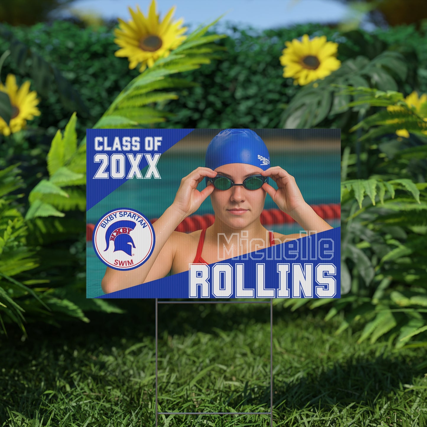Bixby Spartan Swim Yard Sign