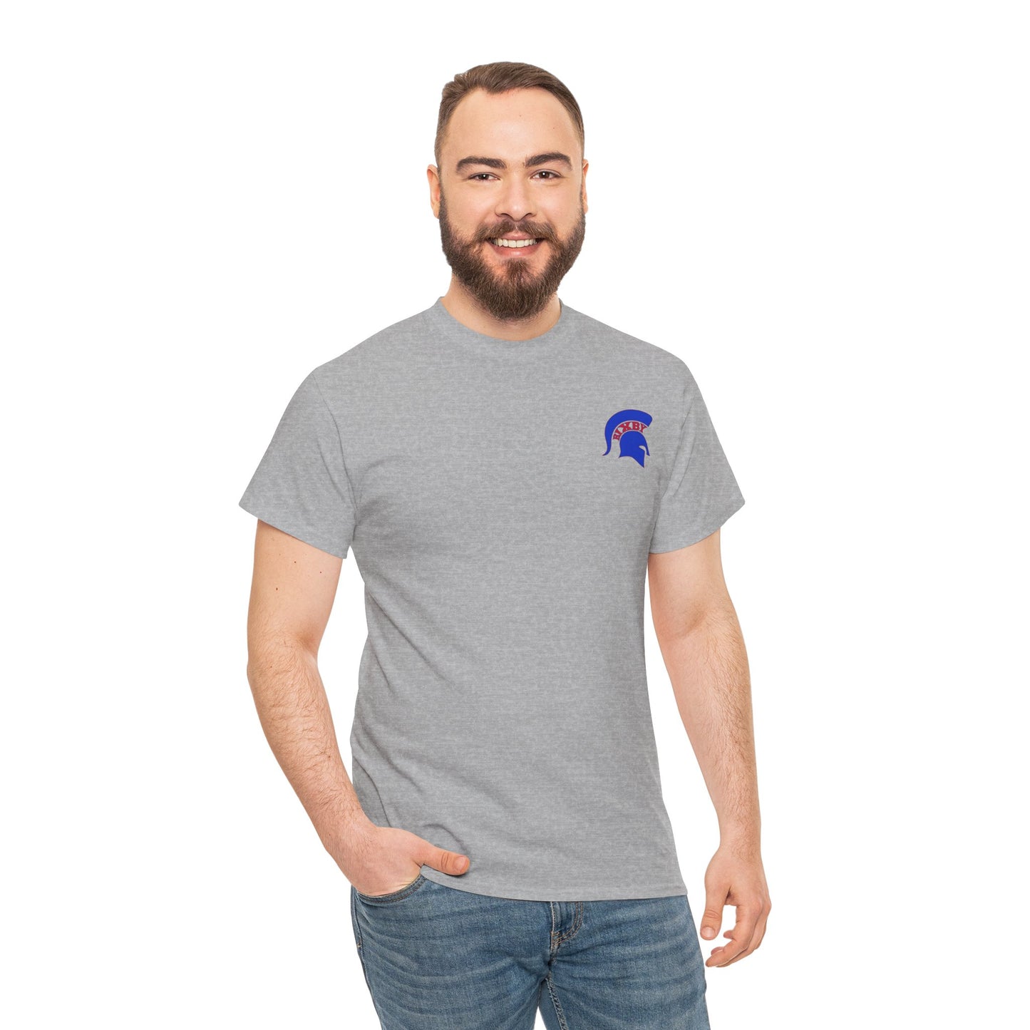 Spartan Blue Logo Gildan Tee