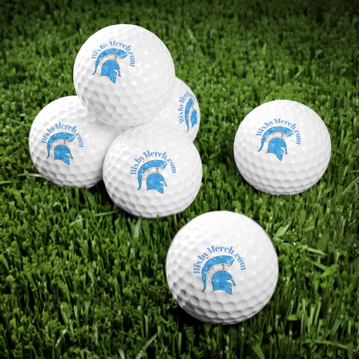 Spartan Blue Bling Golf Ball 6-Pack