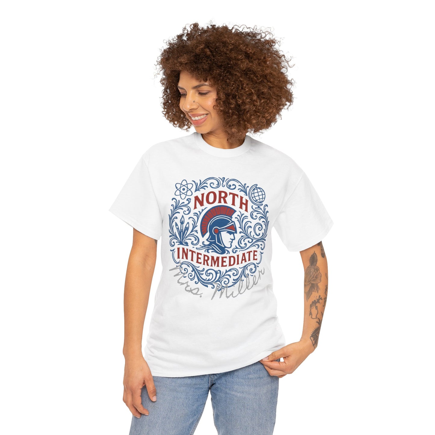 Floral Bixby North Intermediate Spartan Gildan Tee
