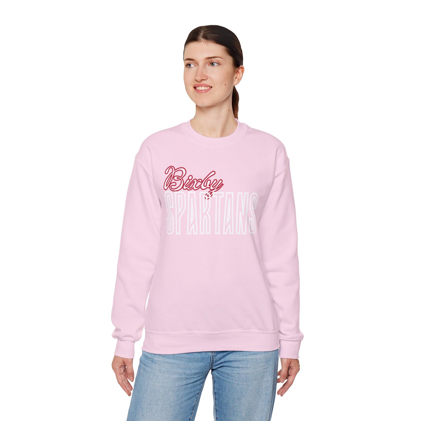 Bixby Spartans Cursive Gildan Sweatshirt
