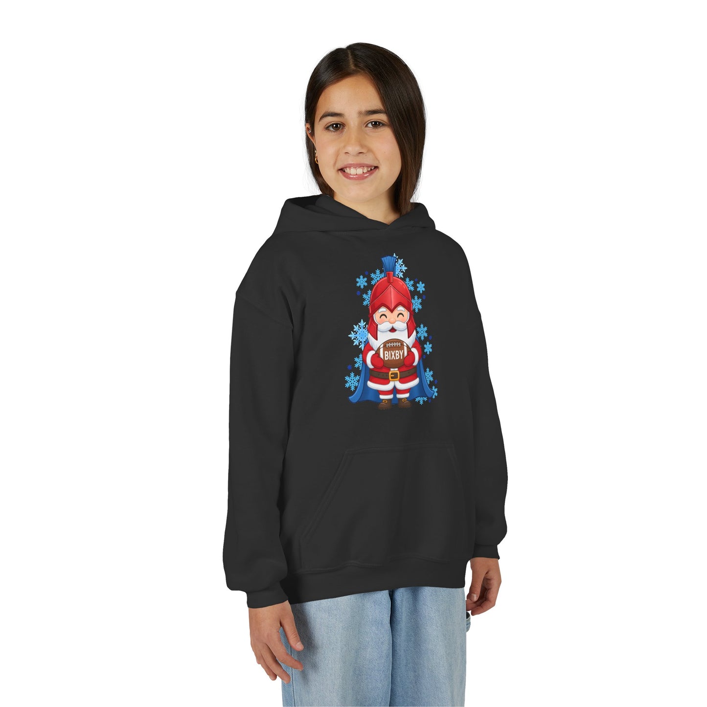 Spartan Football Santa Youth Gildan Hoodie