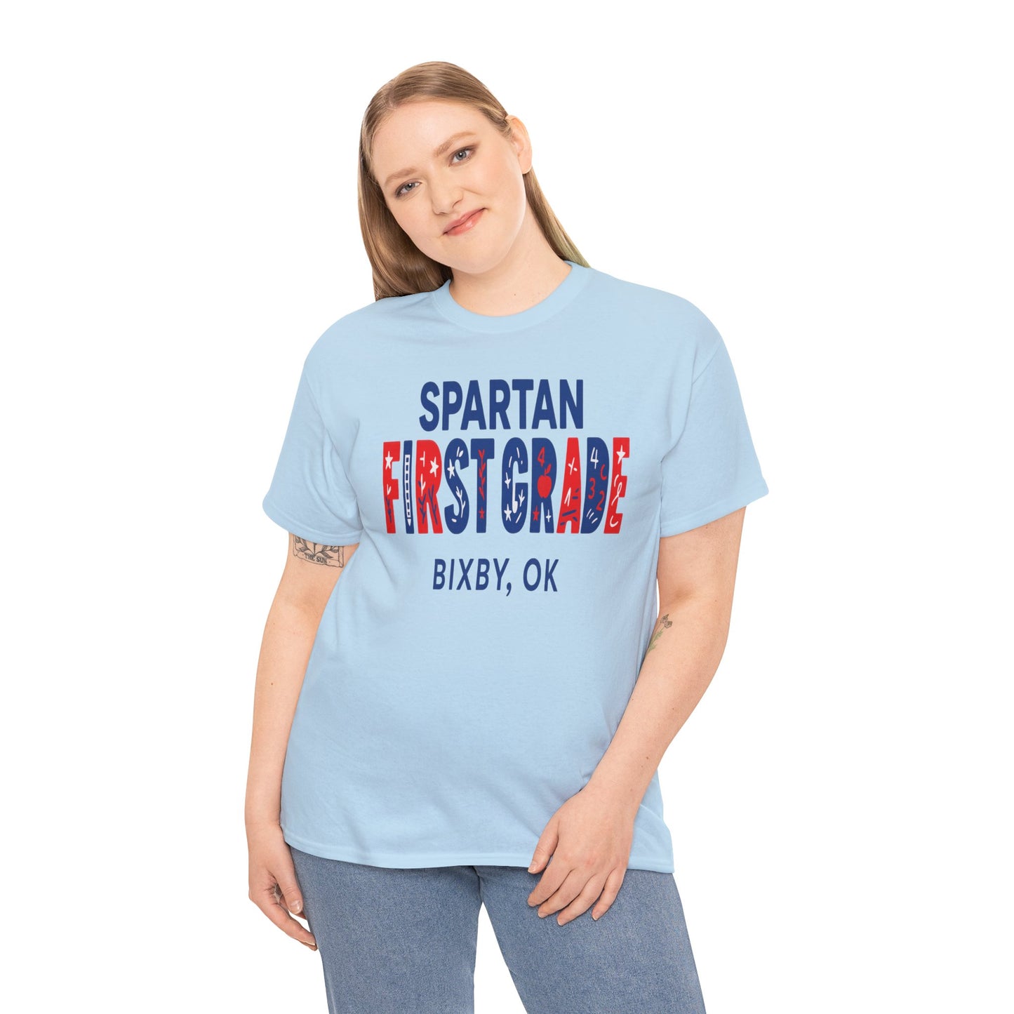 First Grade Spartan Gildan Tee