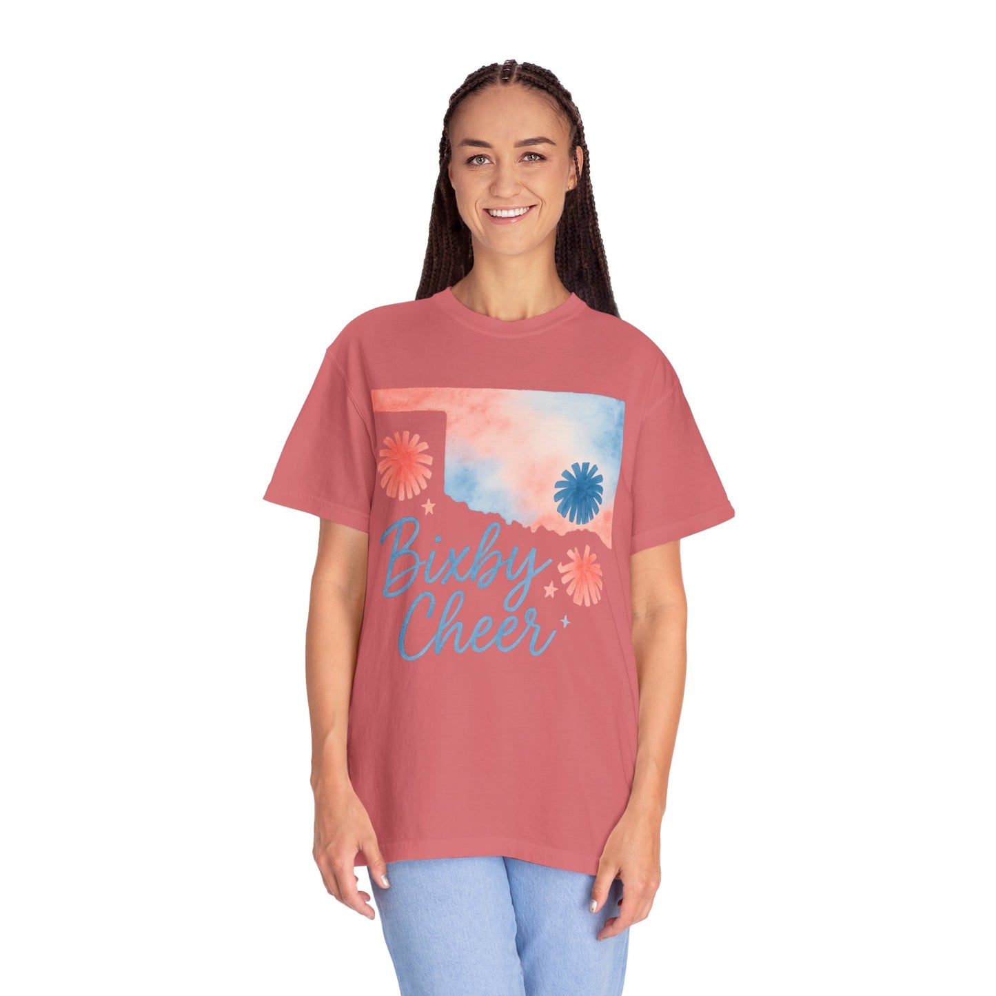 Cheer Bixby OK Watercolor Comfort Colors Tee