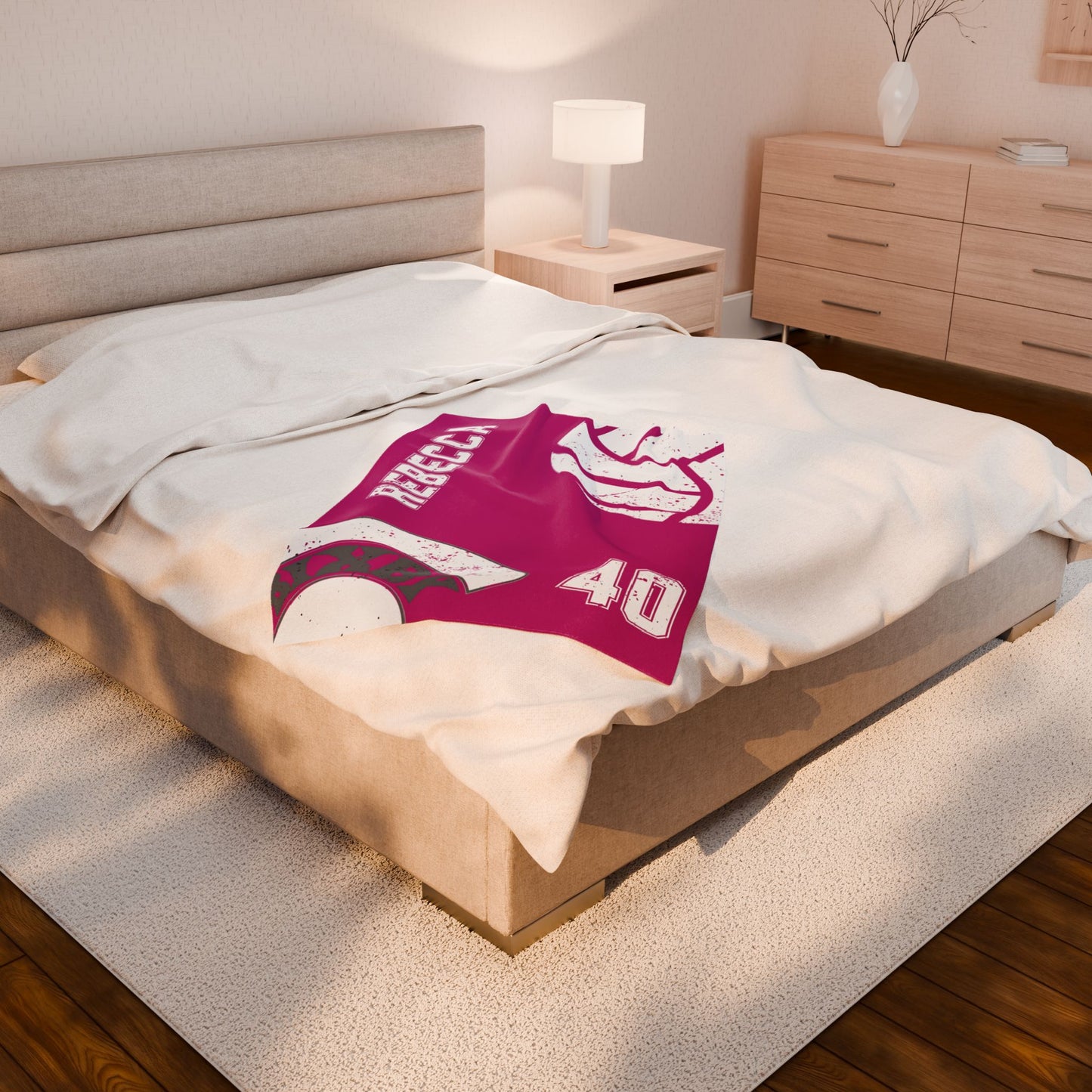 Spartan Volleyball Velveteen Plush Blanket - Customized