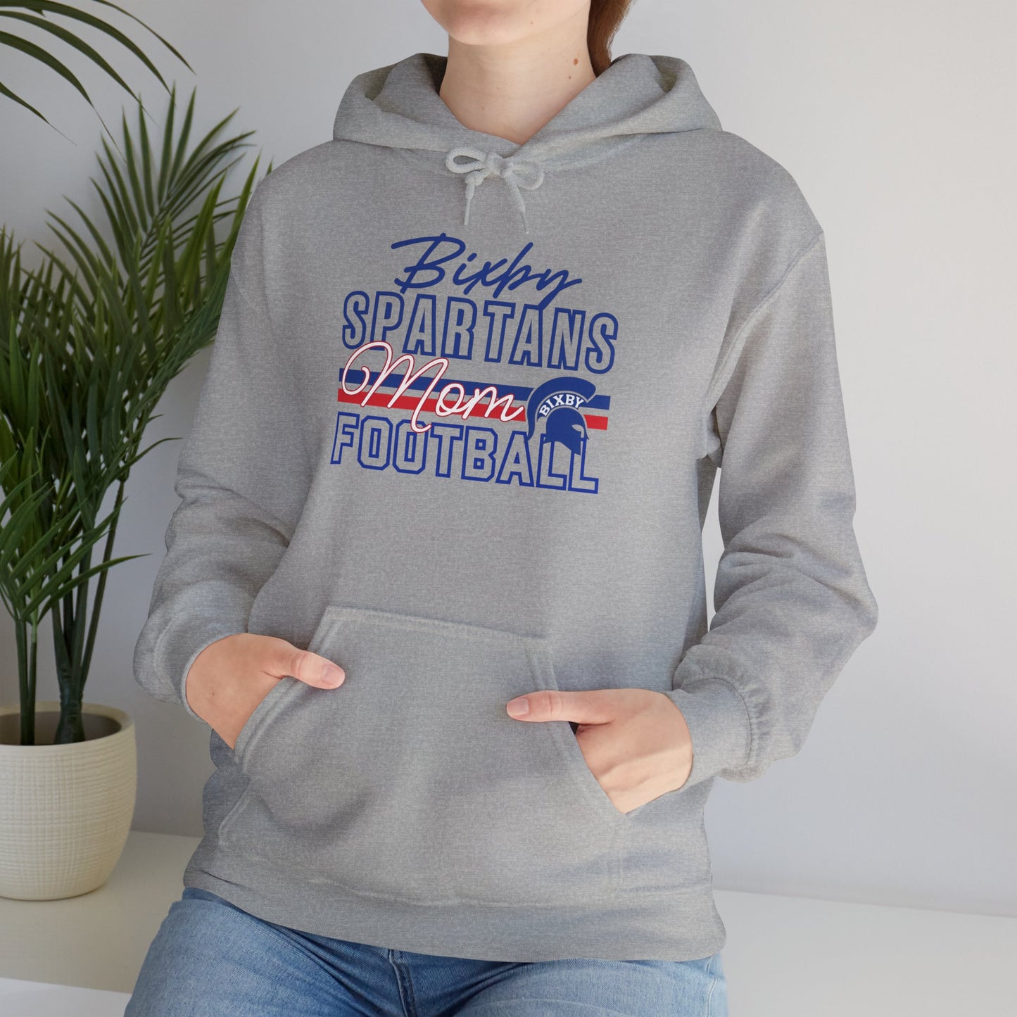 Bixby Spartans Football Mom Gildan Hoodie
