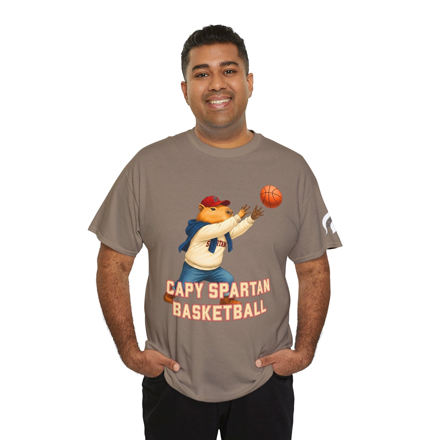 Capy Spartan Basketball Gildan Tee