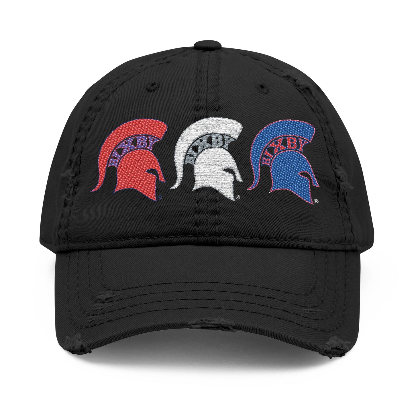 Spartan Logo Embroidered Distressed Ballcap