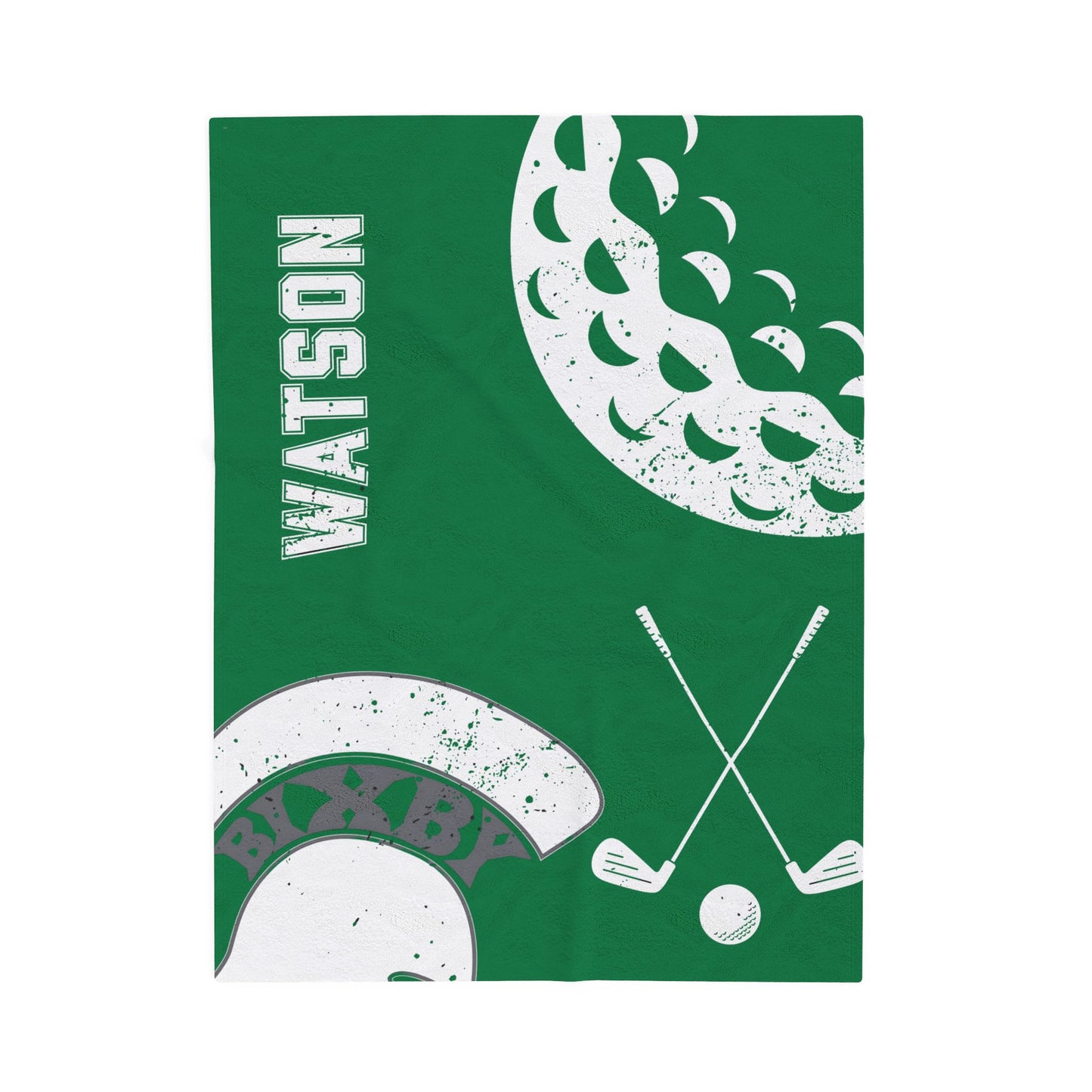 Spartan Golf Velveteen Plush Blanket - Customized
