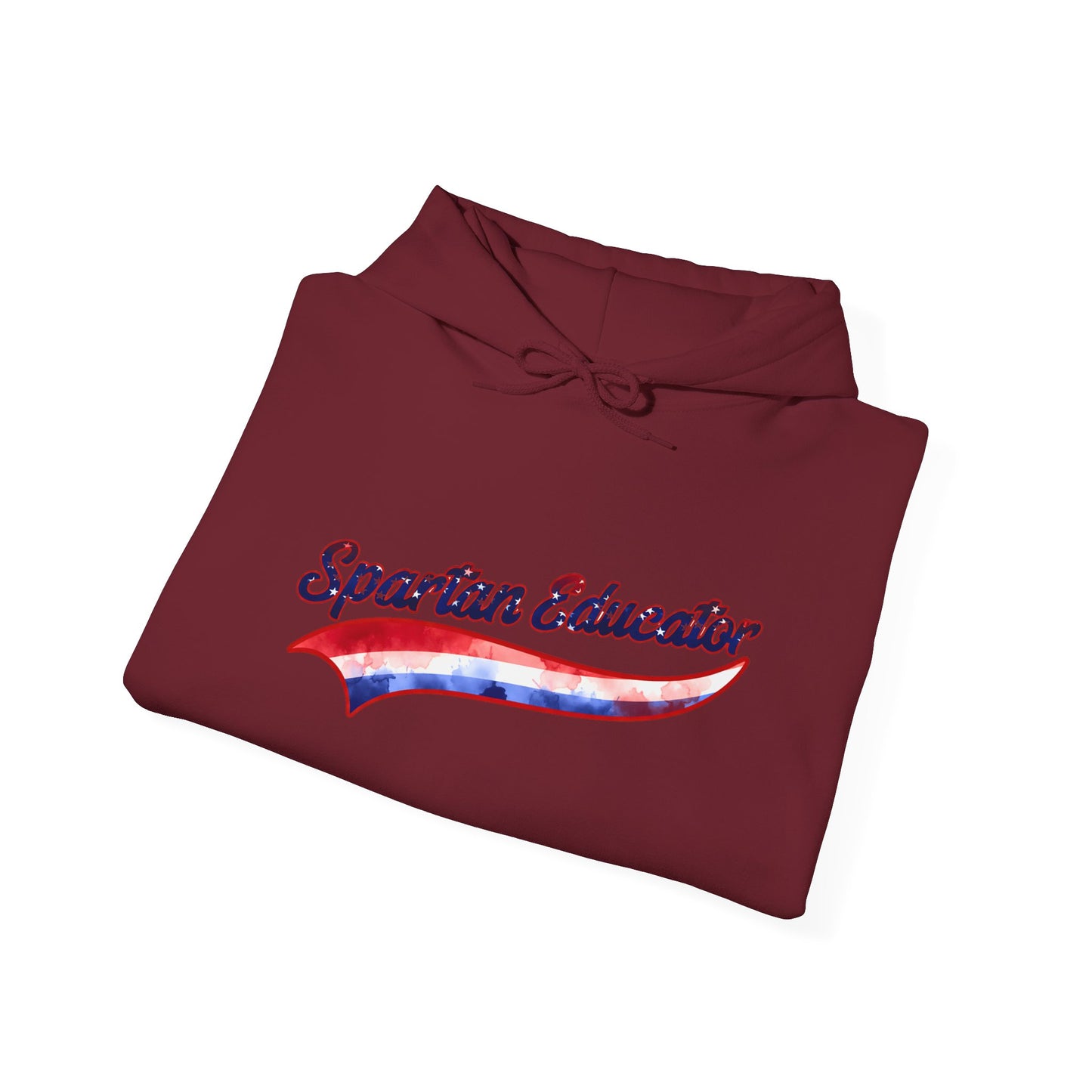 Spartan Educator Patriotic Design Gildan Hoodie