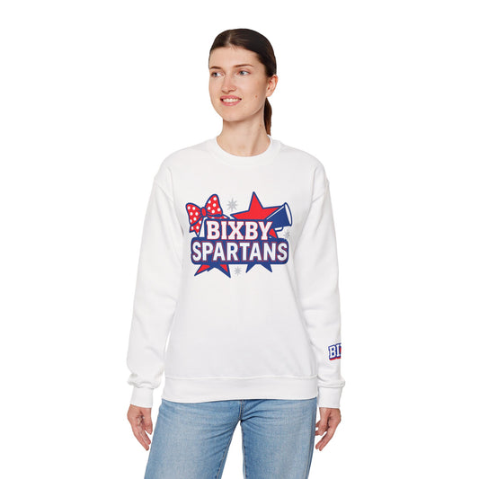 Bixby Cheer With Sleeve Print Gildan Sweatshirt