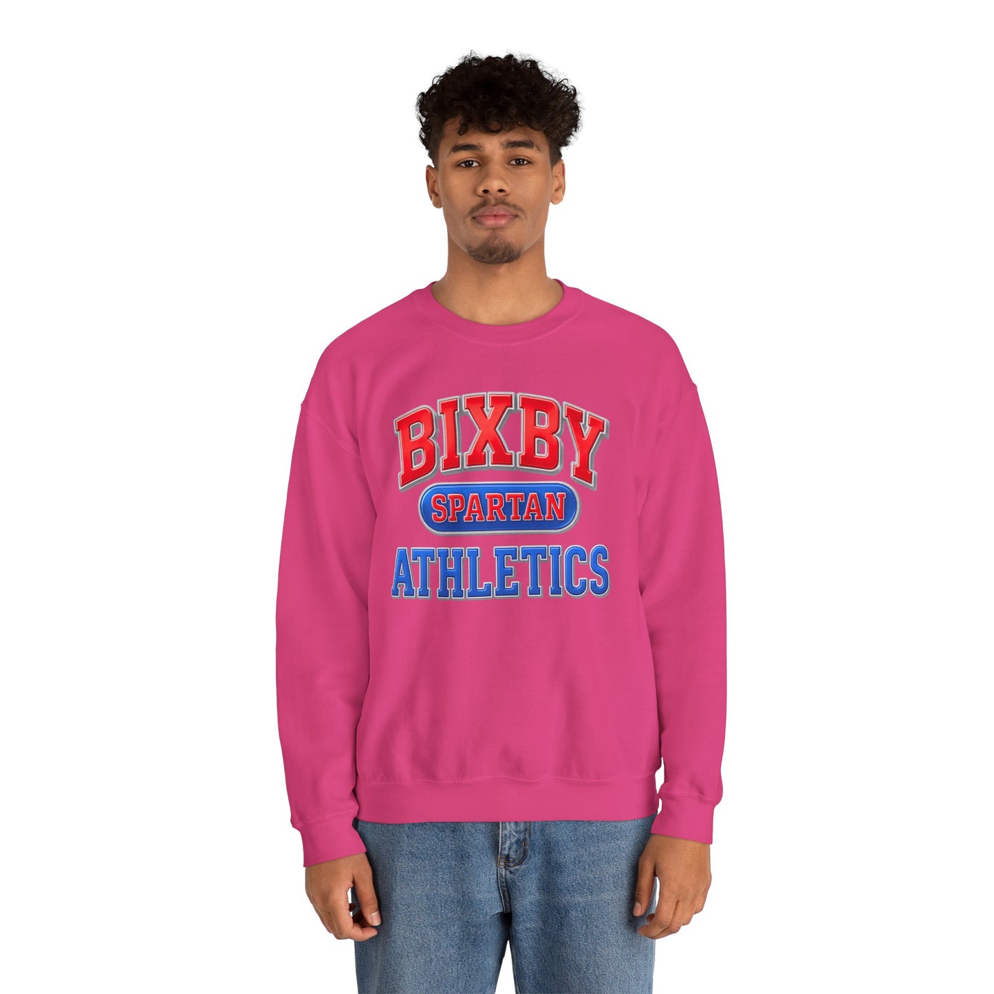 Bixby Spartan Athletics Metallic Gildan Sweatshirt