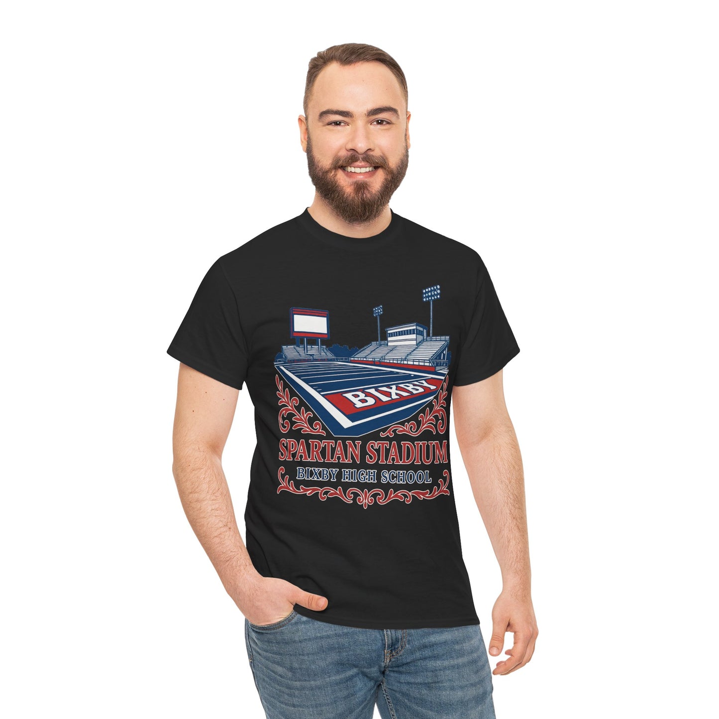 Ornate Spartan Stadium Gildan Tee