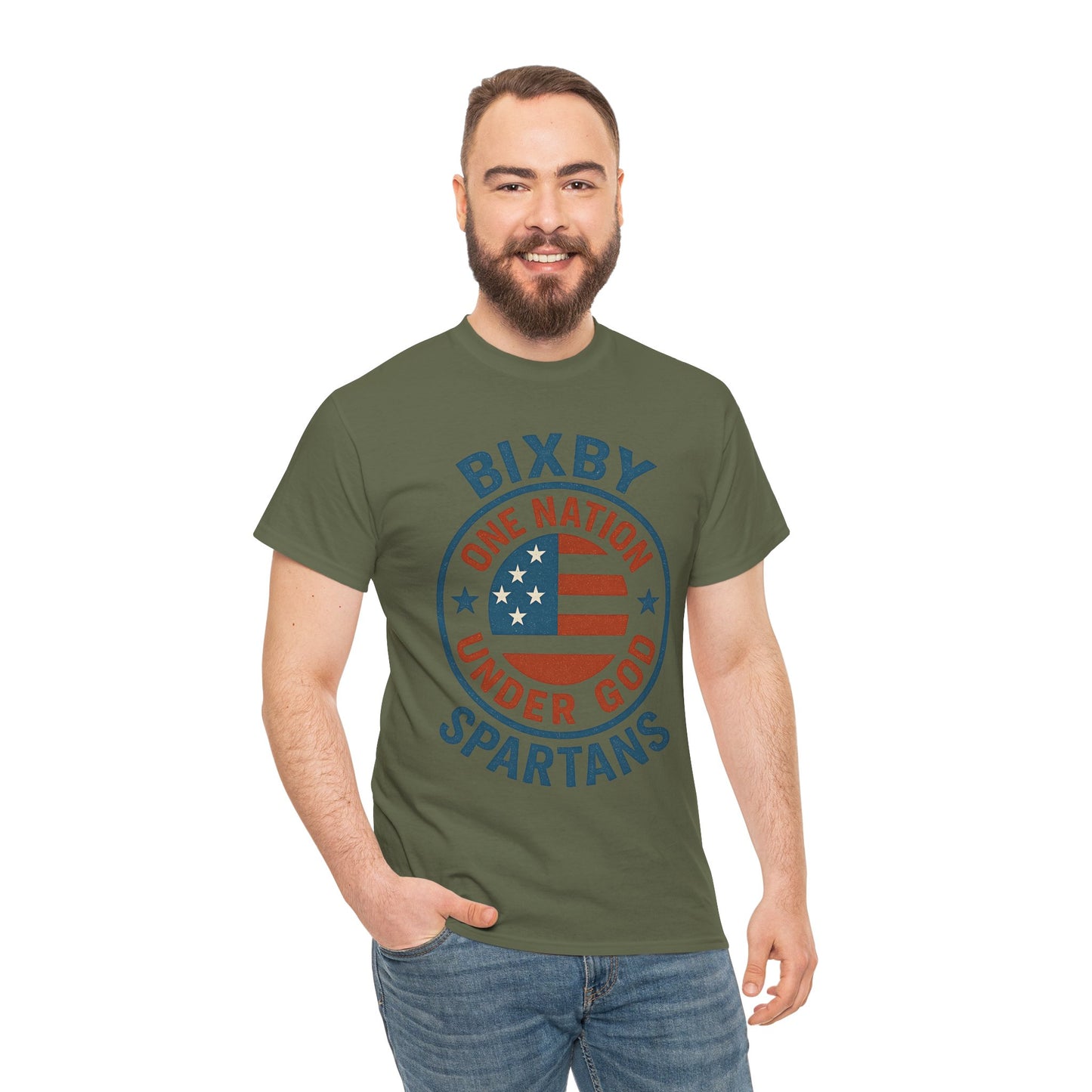 Spartans One Nation Under GOD Gildan Tee