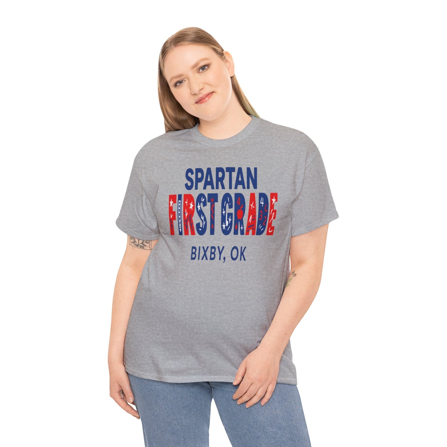 First Grade Spartan Gildan Tee