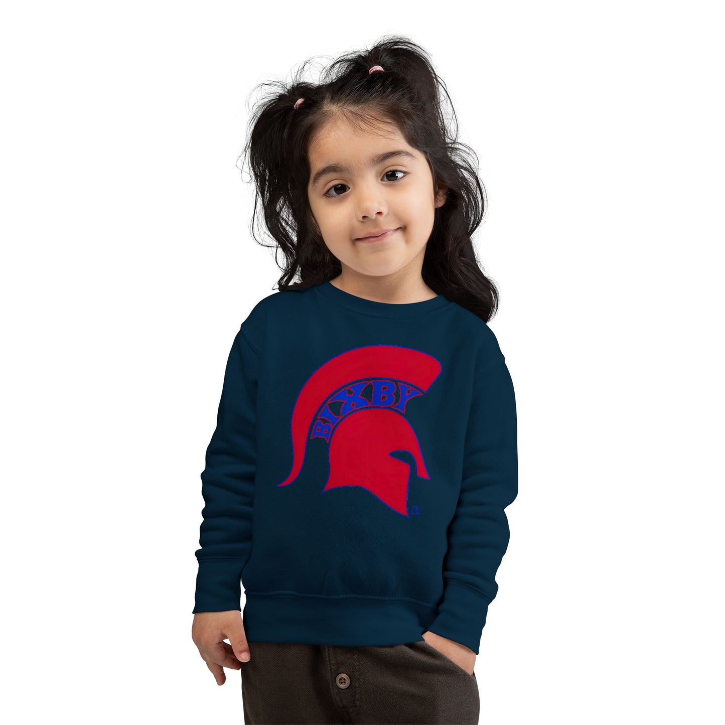 Bixby Spartan Red Logo Toddler Rabbit Skins Sweatshirt