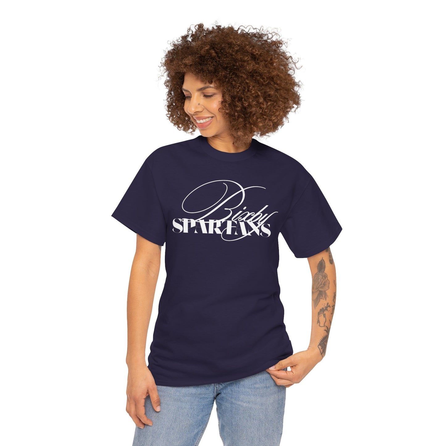 Bixby Spartans Cursive Gildan Tee