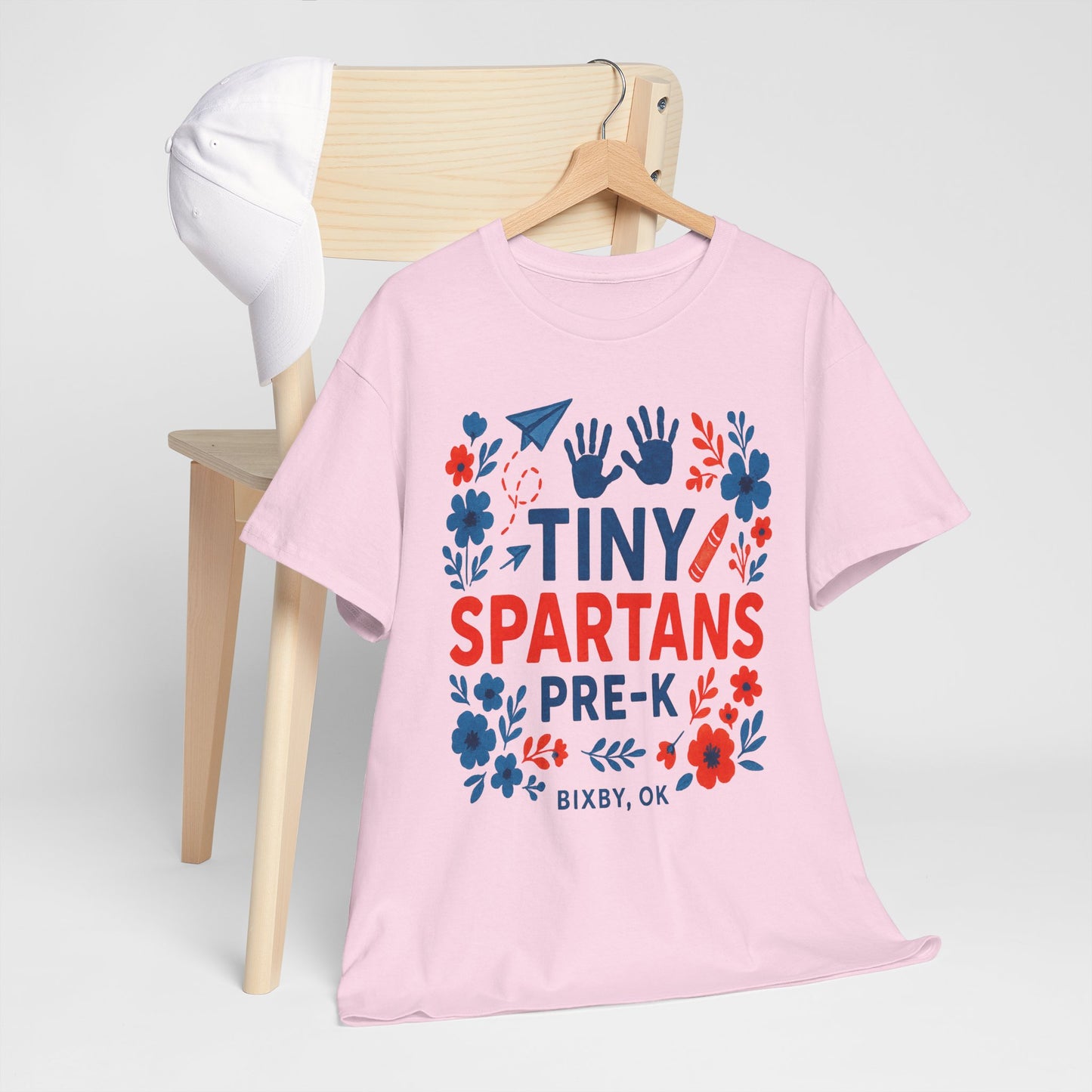 Floral Tiny Pre-K Spartan Gildan Tee