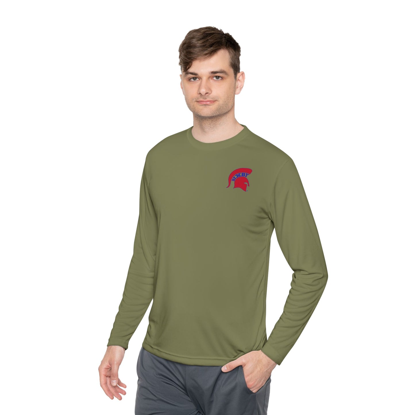 Spartan White Logo Long-Sleeve Sport-Tek Pullover