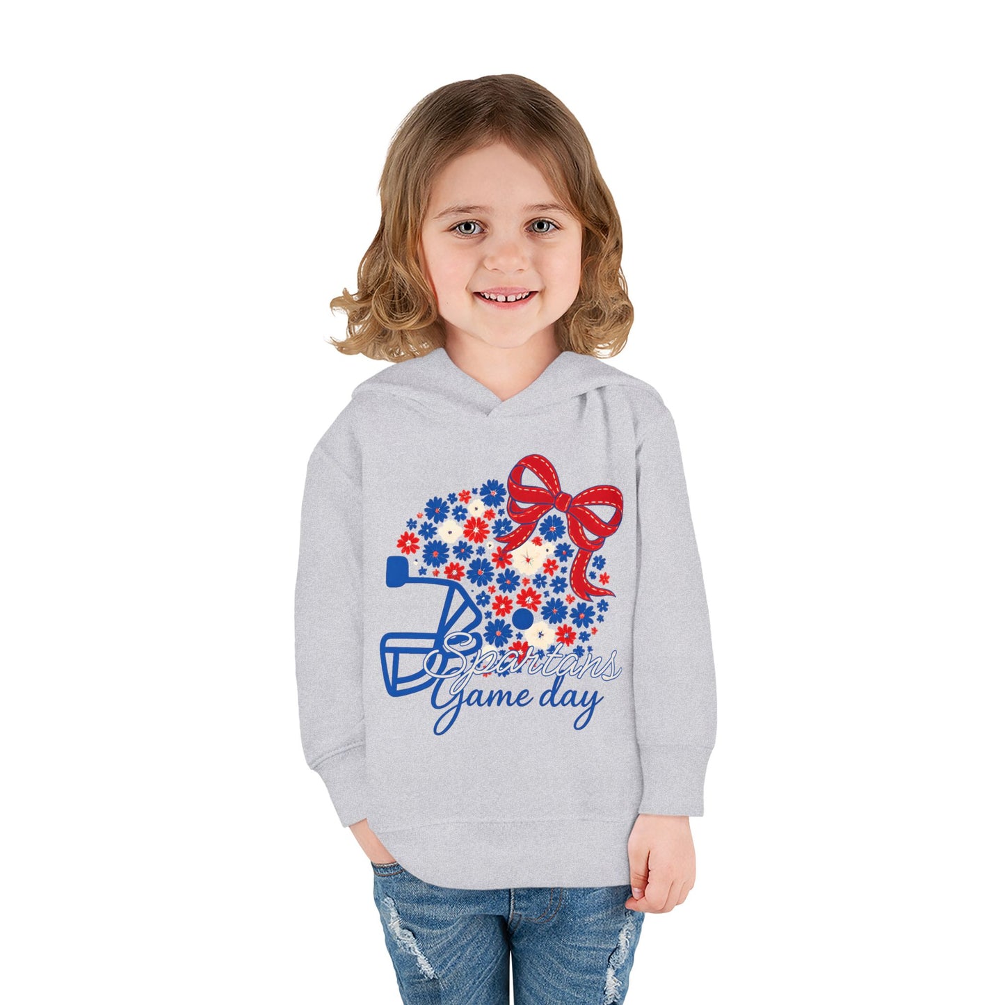 Bixby Spartans Floral Gameday Helmet Toddler Rabbit Skins Hoodie