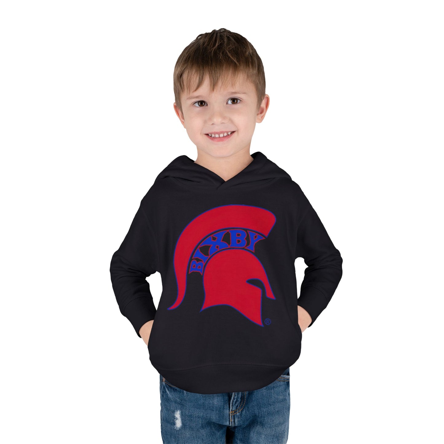 Bixby Spartans Blue Logo Toddler Rabbit Skins Hoodie